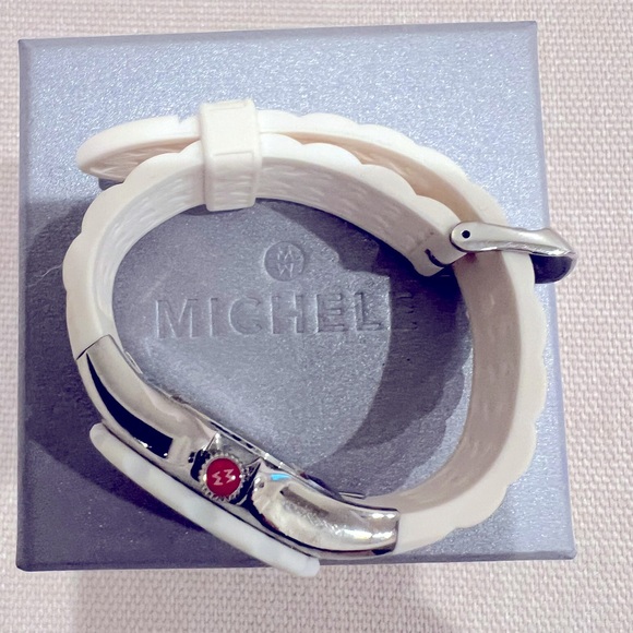 Michele White Rubber band with rainbow stones face - Picture 5 of 8